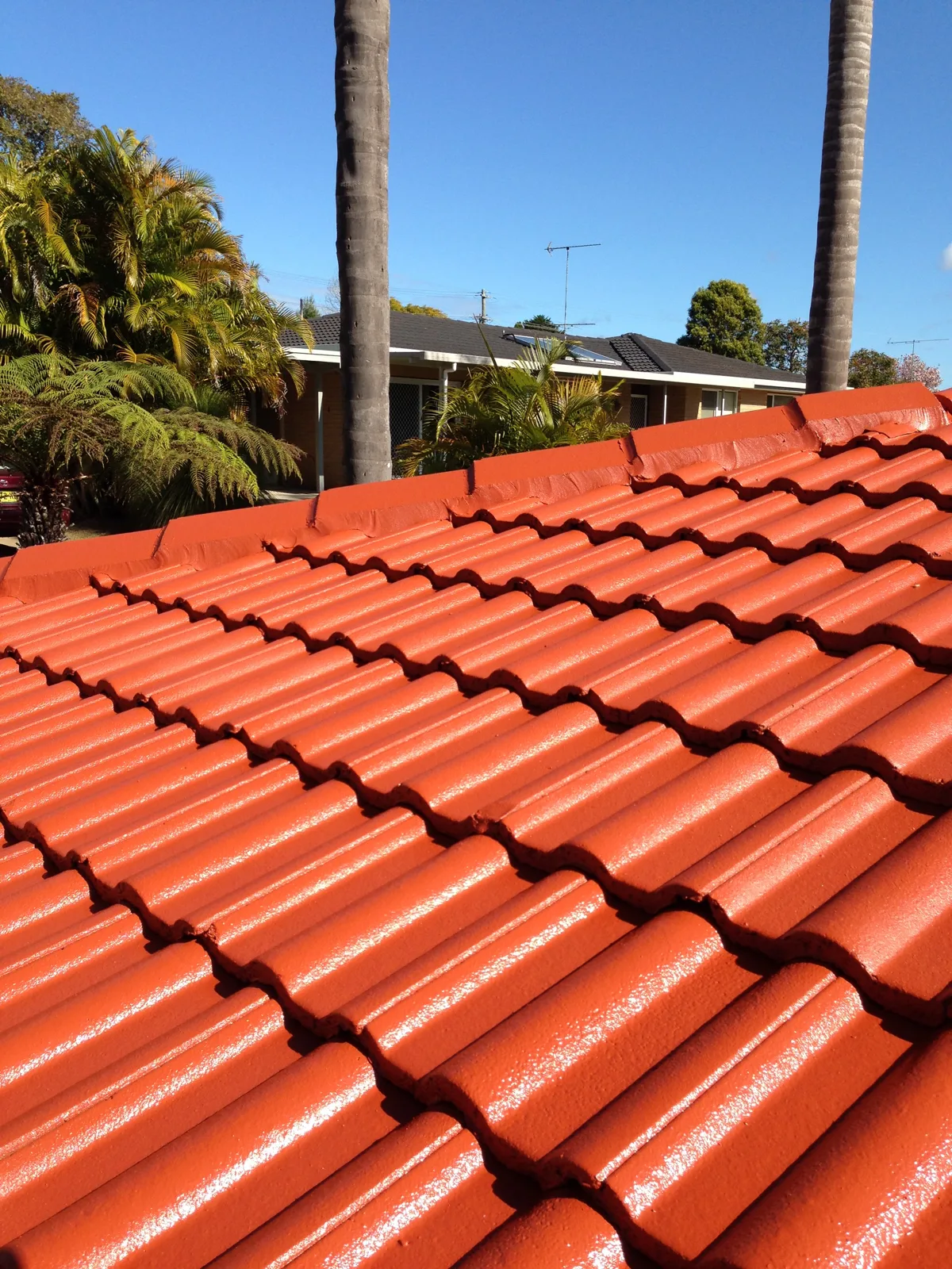 After — tiled roof before and after roof painting